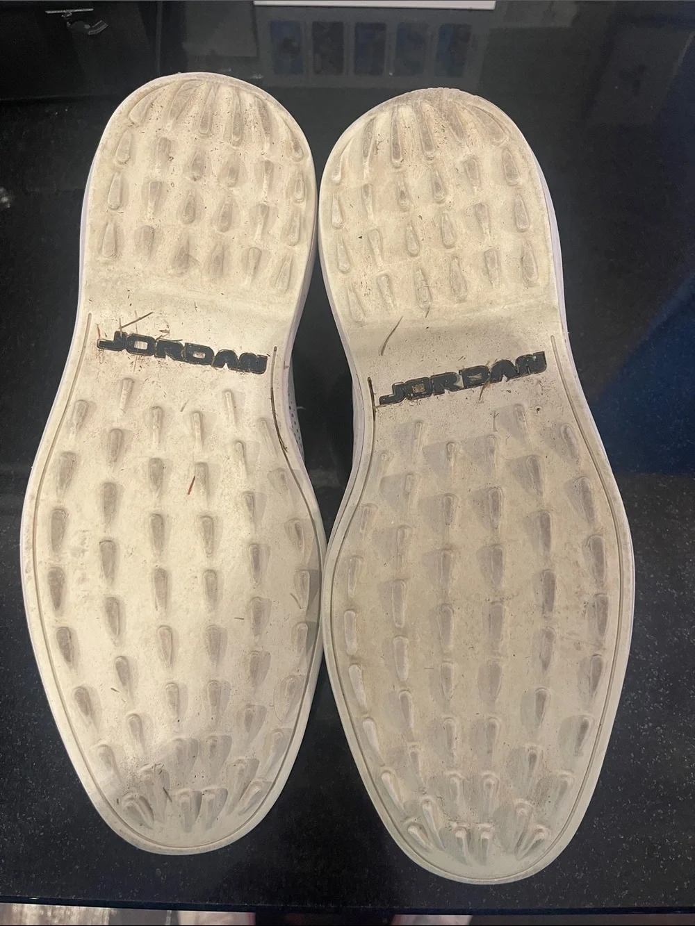 Men's Nike Air Jordan White Perforated Leather Golf/Active Shoes